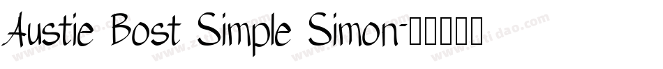 Austie Bost Simple Simon字体转换